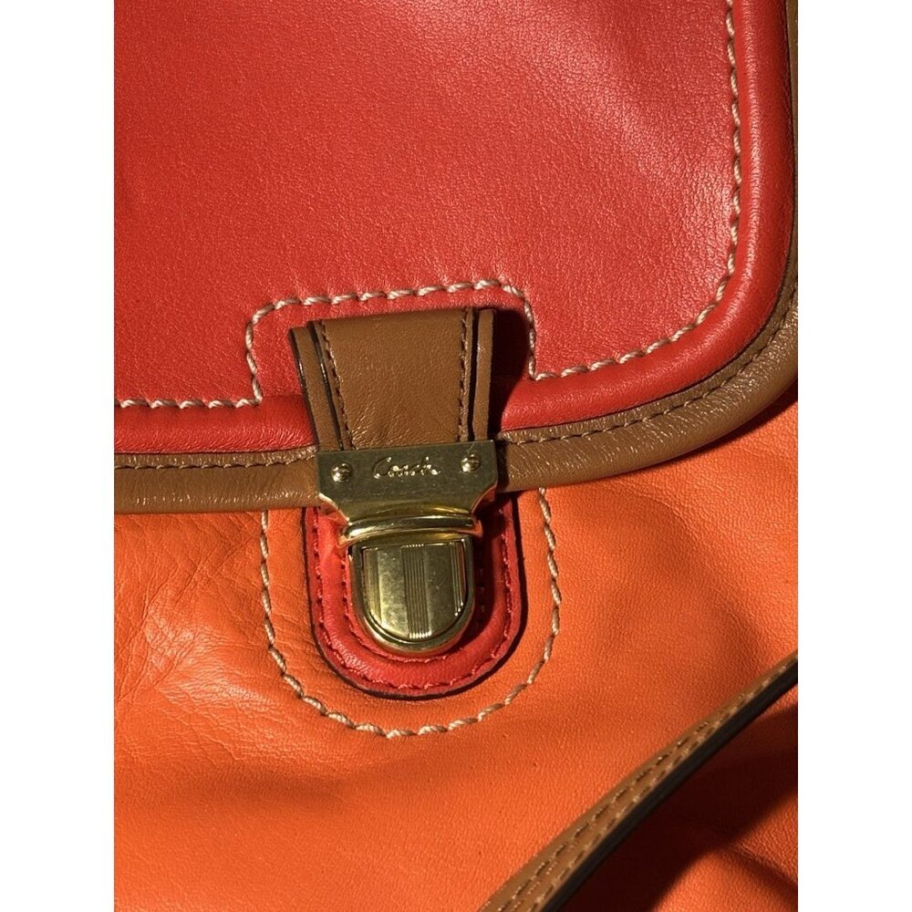 Coach Poppy Large Dylan Satchel‎ Purse Handbag Shoulder Crossbody Leather - Picture 4 of 16